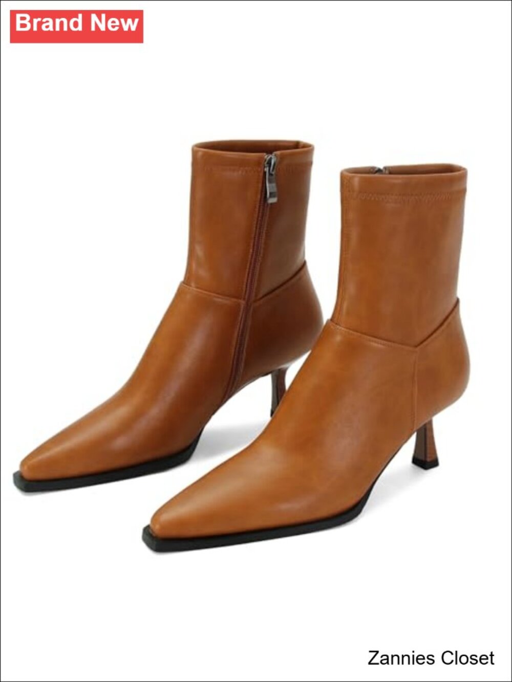 ✨ Kitten Heel Ankle Boots Pointed Toe Dressy Booties Faux Leather Suede